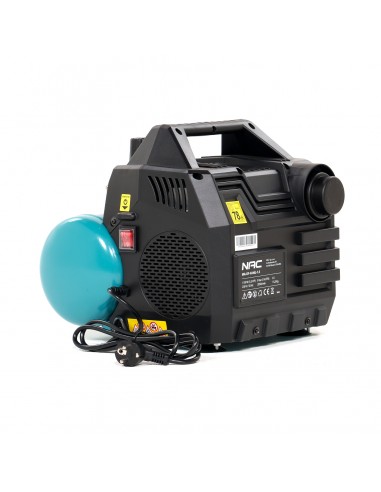 Kompresor bezolejowy ręczny 6 litrów, 1100W, 1,5HP NAC MA-OF-H-06L-1.5 5905842515635 4