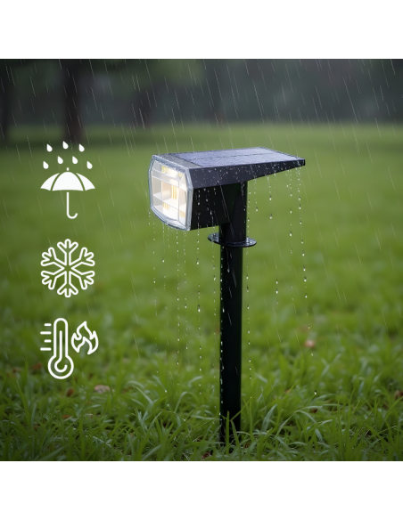 Lampa solarna, reflektor z czujnikiem zmierzchu 59 LED Meven 2 szt. 5905842532267 9