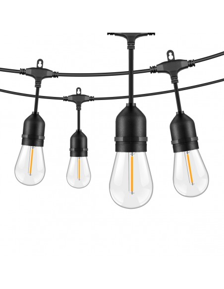 Girlanda ogrodowa świetlna o kolorze ciepłej bieli 15 m 30+2 żarówki Meven 5905842532335 2