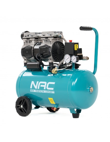 Cichy Kompresor bezolejowy 24 litry, 600W, 0,8HP MA-OF-SL-24L-0.8-2P 5905842515673 2