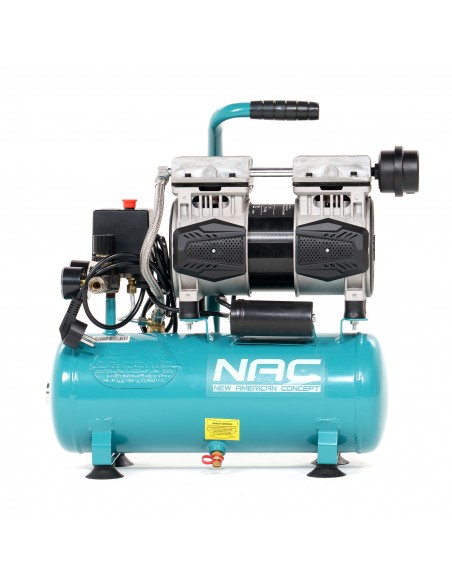 Ręczny kompresor bezolejowy cichy 9 litrów, 600W, 0,8HP MA-OF-SLH-09L-0.8 5905842515666 4