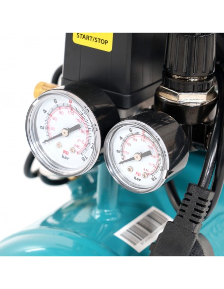 Ręczny kompresor bezolejowy cichy 9 litrów, 600W, 0,8HP MA-OF-SLH-09L-0.8 5905842515666 5