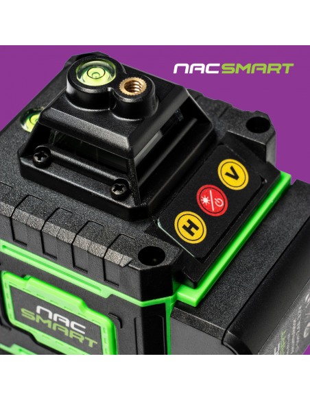 Laser krzyżowy, poziomica laserowa 4D 16 linii z akcesoriami NAC SMART 5905842528192 4