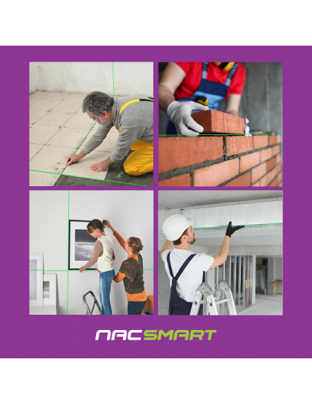 Laser krzyżowy, poziomica laserowa 4D 16 linii z akcesoriami NAC SMART 5905842528192 8