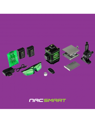 Zestaw NAC SMART: Poziomica laserowa 4D 16 linii z akcesoriami + Statyw, trójnóg 100 cm 5905842528192 3