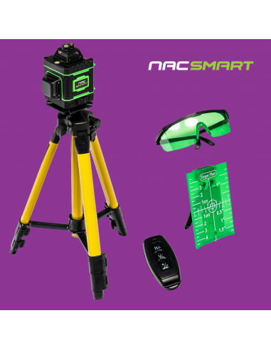 Zestaw NAC SMART: Poziomica laserowa 4D 16 linii z akcesoriami + Statyw, trójnóg 100 cm 5905842528192 4