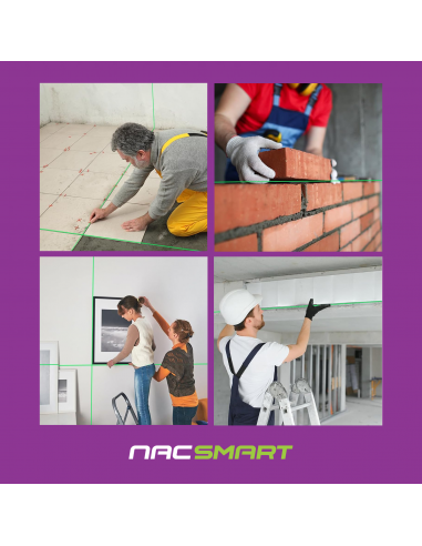 Zestaw NAC SMART: Poziomica laserowa 4D 16 linii z akcesoriami + Statyw, trójnóg 100 cm 5905842528192 10