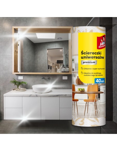 Premium ściereczki uniwersalne na rolce Jan Niezbędny 40 szt. - Ścierki i ściereczki Premium ściereczki uniwersalne na rolce Jan Niezbędny 40 szt. 5900536361192 7