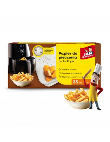 Papier do pieczenia do AirFryer, frytkownicy beztłuszczowej Jan Niezbędny 25 szt. - Frytkownice beztłuszczowe Papier do pieczenia do AirFryer, frytkownicy beztłuszczowej Jan Niezbędny 25 szt. 5201314196396 2