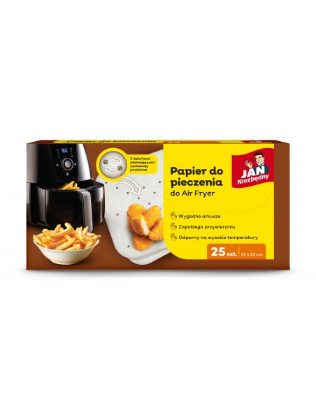 Papier do pieczenia do AirFryer, frytkownicy beztłuszczowej Jan Niezbędny 25 szt. - Frytkownice beztłuszczowe Papier do pieczenia do AirFryer, frytkownicy beztłuszczowej Jan Niezbędny 25 szt. 5201314196396 3