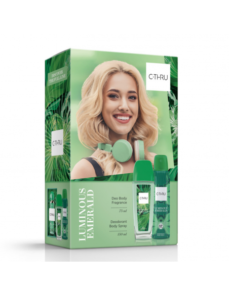 Zestaw prezentowy damski C-Thru Luminous Emerald, Dezodorant + Dezodorant zapachowy 5900536354651
