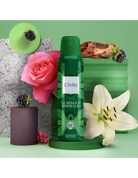 Zestaw prezentowy damski C-Thru Luminous Emerald, Dezodorant + Dezodorant zapachowy 5900536354651 4