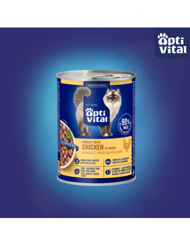 Zestaw mokra karma dla dorosłych kotów MIX SMAKÓW w sosie OptiVital 24x 415 g 5907467782553 4
