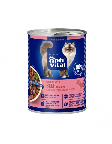 Zestaw mokra karma dla dorosłych kotów MIX SMAKÓW w sosie OptiVital 24x 415 g 5907467782553 5