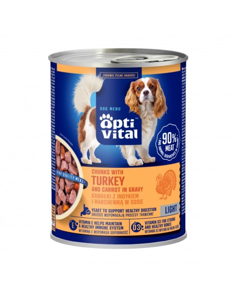 Zestaw mokra karma dla psa MIX SMAKÓW w sosie OptiVital 24x 415 g 5907467782485 4