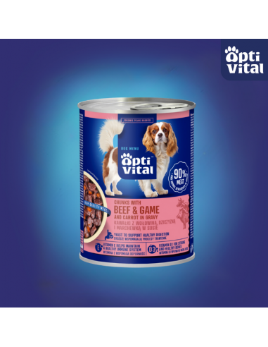Zestaw mokra karma dla psa MIX SMAKÓW w sosie OptiVital 24x 415 g 5907467782485 9