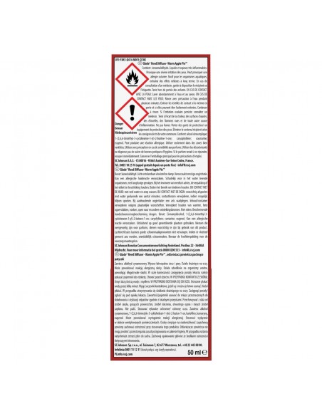 Pachnące patyczki, zimowy odświeżacz powietrza Glade Warm Apple Pie 50 ml 5000204412239 2