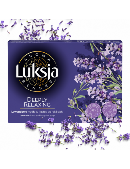 Lawendowe mydło w kostce do rąk i ciała Luksja Aroma Senses Deeply Relaxing 90 g 5900536360096