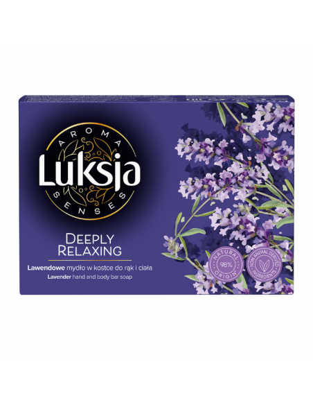 Lawendowe mydło w kostce do rąk i ciała Luksja Aroma Senses Deeply Relaxing 90 g 5900536360096 2
