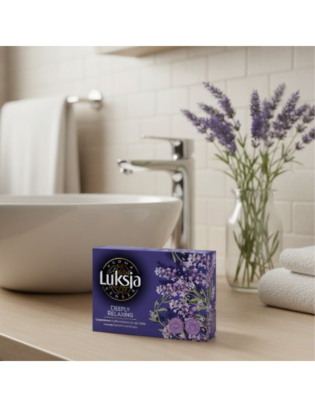 Lawendowe mydło w kostce do rąk i ciała Luksja Aroma Senses Deeply Relaxing 90 g 5900536360096 3