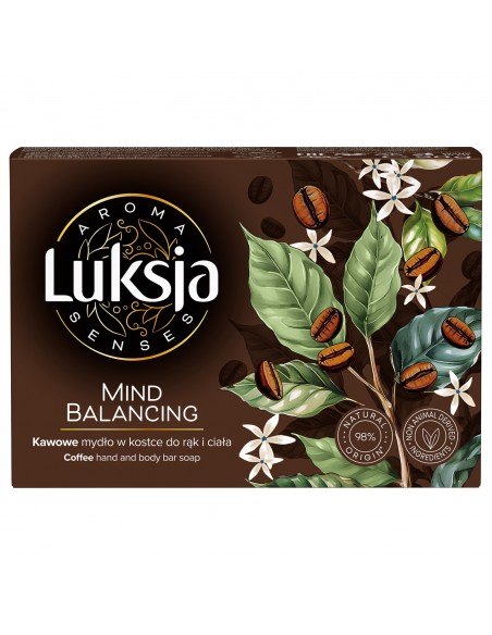 Kawowe mydło w kostce do rąk i ciała Luksja Aroma Senses Mind Balancing 90 g 5900536360119 2