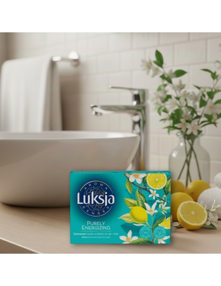 Cytrusowe mydło w kostce do rąk i ciała Luksja Aroma Senses Purely Energizing 90 g 5900536360102 5