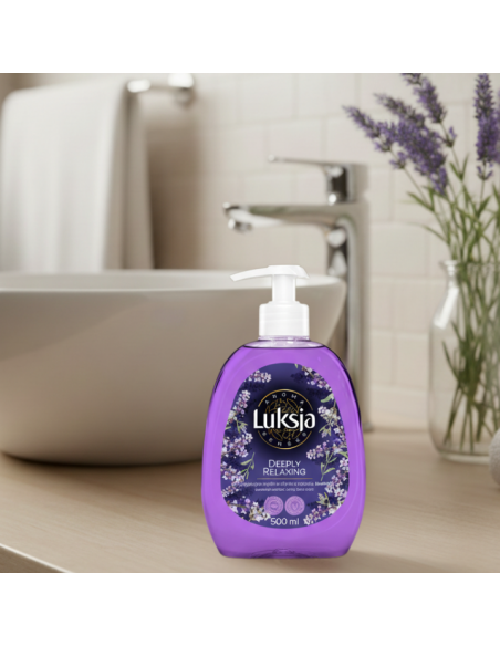 Pielęgnujące mydło w płynie o zapachu lawendy Luksja Aroma Senses Deeply Relaxing 500 ml 5900536360690 3