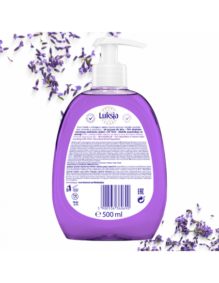 Pielęgnujące mydło w płynie o zapachu lawendy Luksja Aroma Senses Deeply Relaxing 500 ml 5900536360690 6