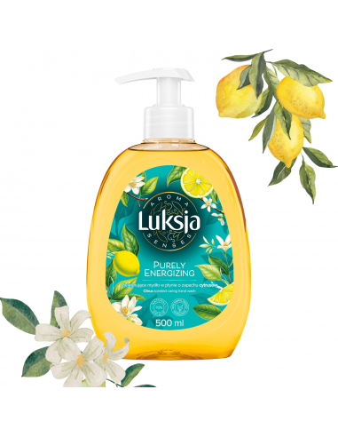 Pielęgnujące mydło w płynie o zapachu cytrusów Luksja Aroma Senses Purely Energizing 500 ml 5900536360706