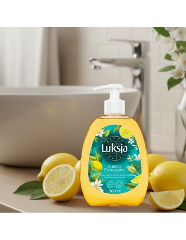 Pielęgnujące mydło w płynie o zapachu cytrusów Luksja Aroma Senses Purely Energizing 500 ml 5900536360706 5