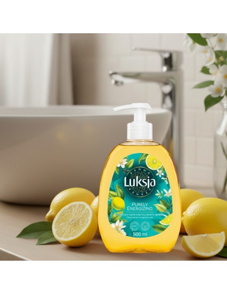 Pielęgnujące mydło w płynie o zapachu cytrusów Luksja Aroma Senses Purely Energizing 500 ml 5900536360706 5