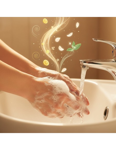 Pielęgnujące mydło w płynie o zapachu cytrusów, zapas Luksja Aroma Senses Purely Energizing 900 ml 5900536360676 3