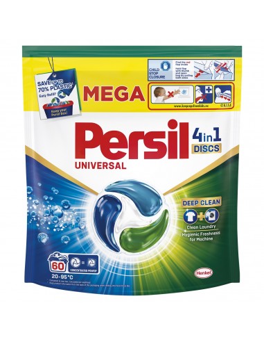Uniwersalne kapsułki do prania Persil Deep Clean Discs 4w1 Universal, 60 prań 9000101830910