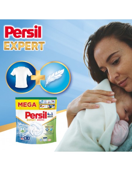 Delikatne kapsułki do prania Persil Deep Clean Discs 4w1 Expert Sensitive, 54 prania 9000101830828 5