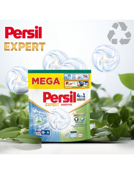 Delikatne kapsułki do prania Persil Deep Clean Discs 4w1 Expert Sensitive, 54 prania 9000101830828 6