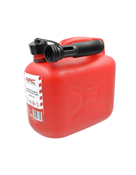 Plastikowy kanister na paliwo, olej z rurką wlewową 5L NAC 5902490763715 2