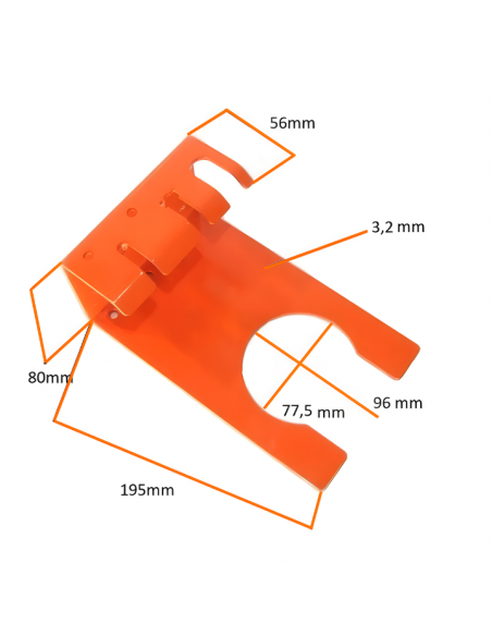 Mały uchwyt na kosę bez systemu antywibracyjnego NAC 5902490782457 4