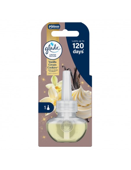 Zimowy wkład do elektrycznego odświeżacza powietrza Glade Vanilla Cream Cookies 20 ml 5000204416169 2