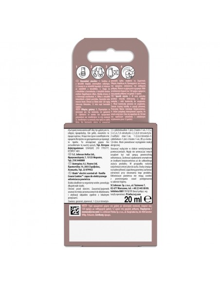 Zimowy wkład do elektrycznego odświeżacza powietrza Glade Vanilla Cream Cookies 20 ml 5000204416169 3