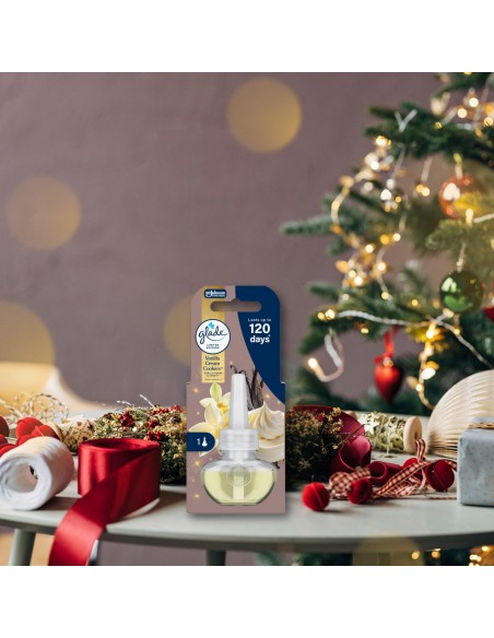 Zimowy wkład do elektrycznego odświeżacza powietrza Glade Vanilla Cream Cookies 20 ml 5000204416169 5