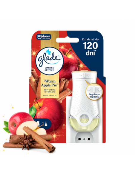 Elektryczny odświeżacz powietrza z jesiennym wkładem Glade Warm Apple Pie 20 ml - Odświeżacze elektryczne Elektryczny odświeżacz powietrza z jesiennym wkładem Glade Warm Apple Pie 20 ml 5000204415957