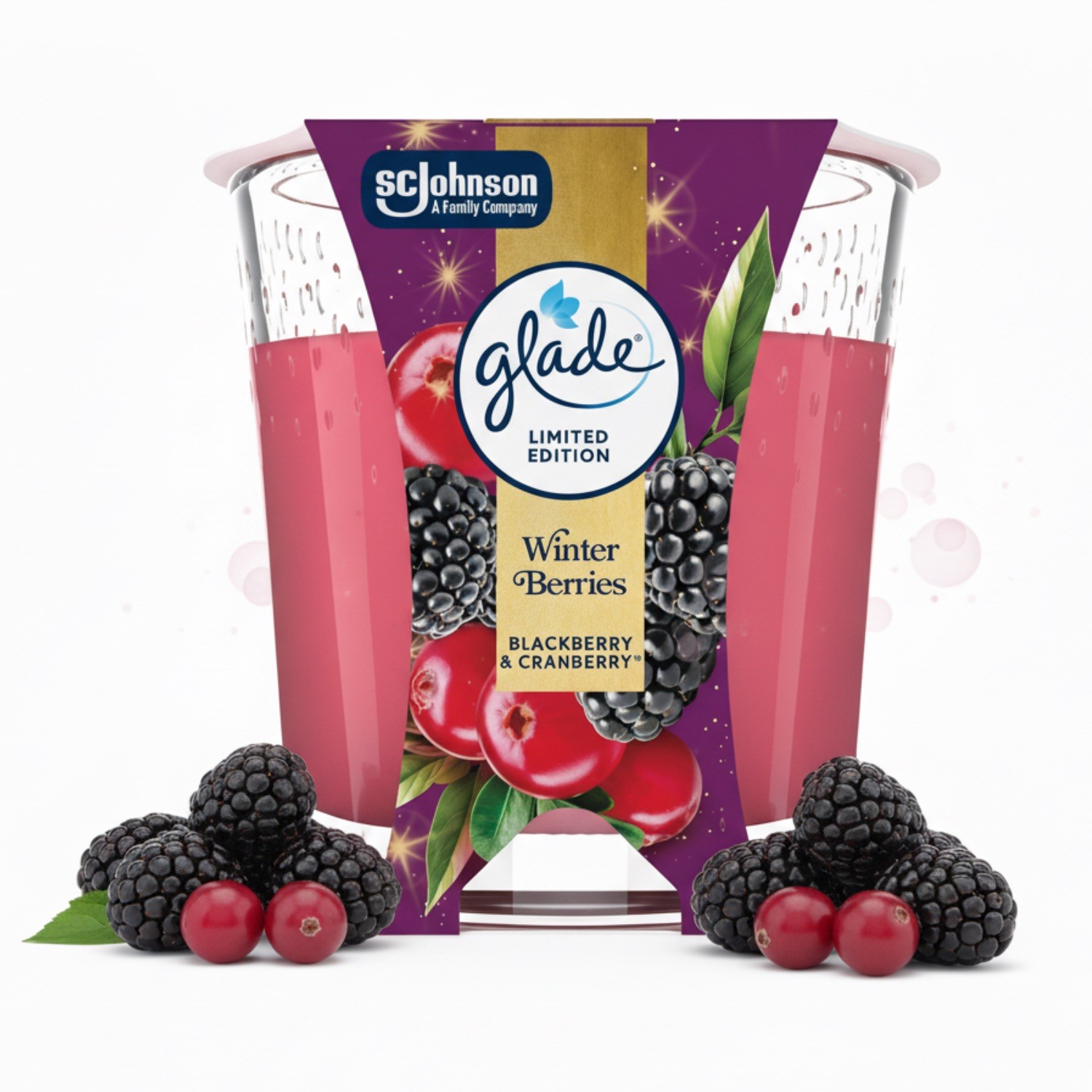 Zimowa świeca zapachowa Glade Winter Berries 112 g
