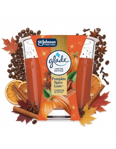 Świeca zapachowa na jesień Glade Pumpkin Spice Latte 112 g 5000204414936