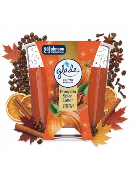 Świeca zapachowa na jesień Glade Pumpkin Spice Latte 112 g 5000204414936