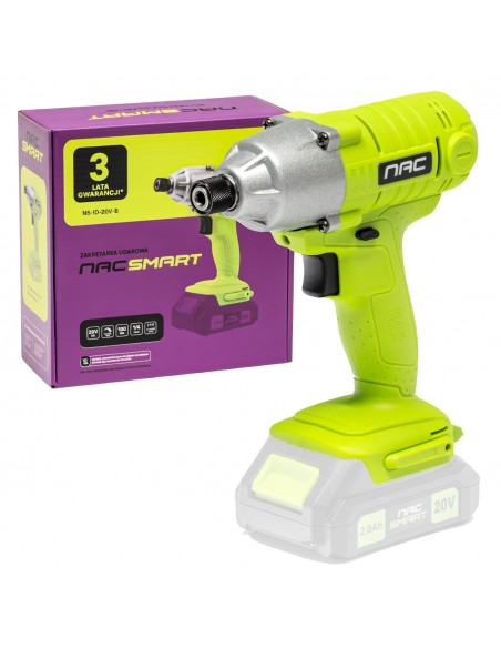 Akumulatorowa zakrętarka udarowa 180Nm NAC SMART NS-ID-20V-B, Body bez baterii 5905842532045