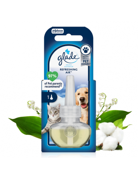 Zapas do elektrycznego odświeżacza powietrza neutralizujący zapachy Glade PETS Refreshing Air 20 ml 5000204382006