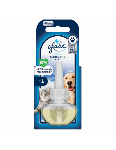 Zapas do elektrycznego odświeżacza powietrza neutralizujący zapachy Glade PETS Refreshing Air 20 ml 5000204382006 2