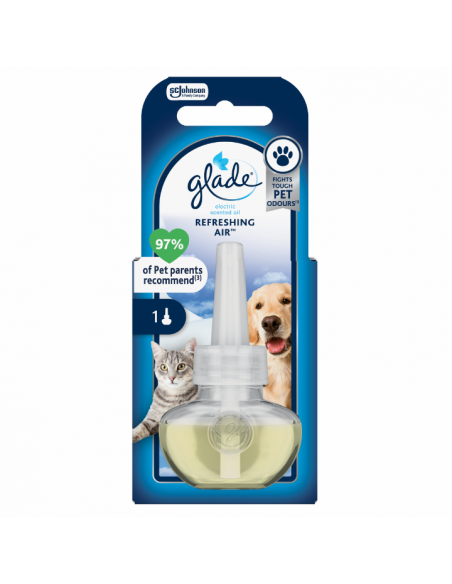 Zapas do elektrycznego odświeżacza powietrza neutralizujący zapachy Glade PETS Refreshing Air 20 ml 5000204382006 2