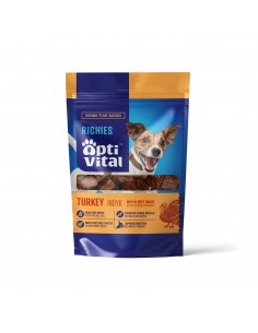 Przysmaki dla psa z indykiem z dodatkiem babki płesznik i cykorii OptiVital Richies 80 g 5907467782089