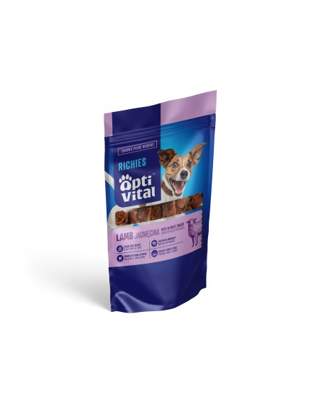 Przysmaki dla psa z jagnięciną z dodatkiem rozmarynu i tymianku OptiVital Richies 80 g 5907467782102 2